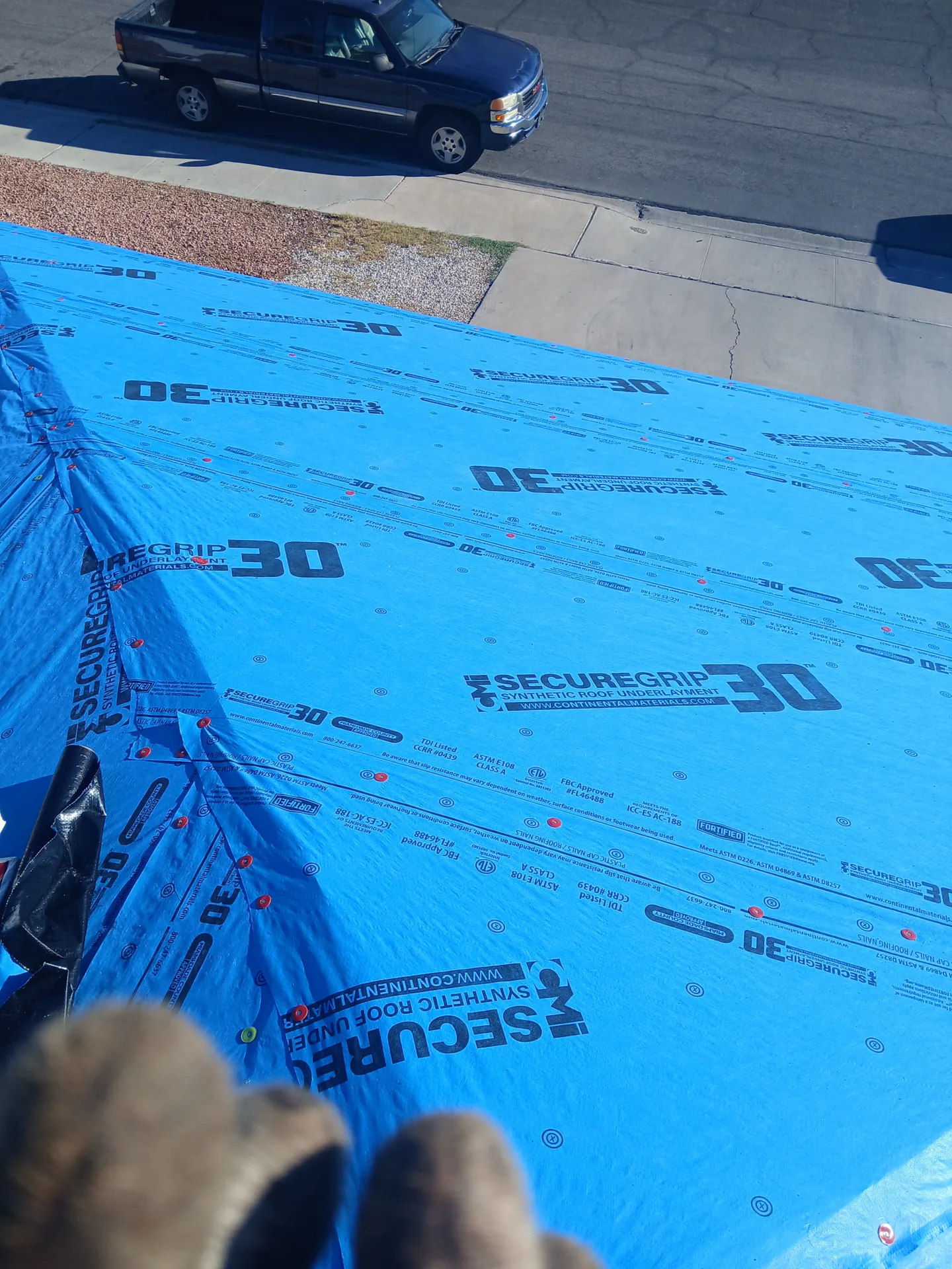SecureGrip synthetic underlayment installation